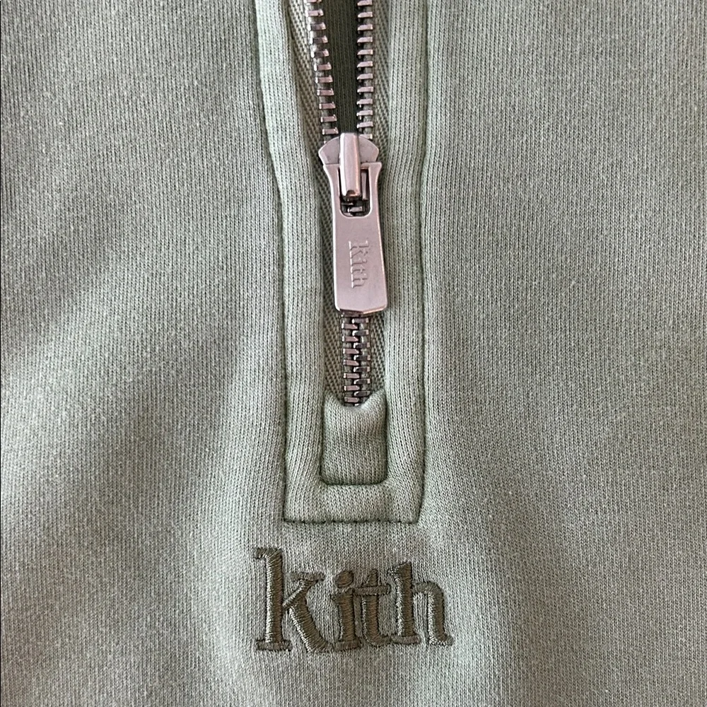 Kith Women’s Mint Green Zip-Up Sweater | Size M - Picture 5 of 15